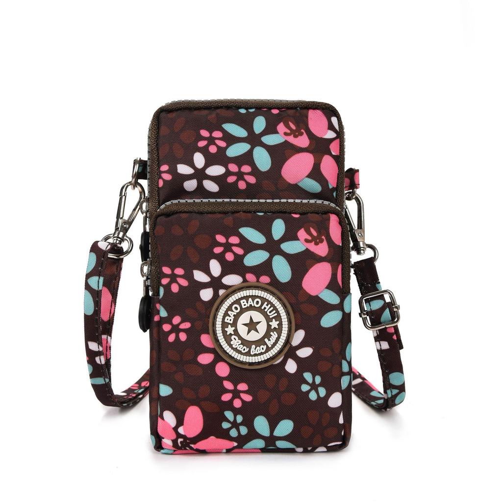 Korean Style Crossbody Phone Bag – Women's Fabric Pouch, Neck Hanging Sports Armband, Vertical Wrist Coin Purse