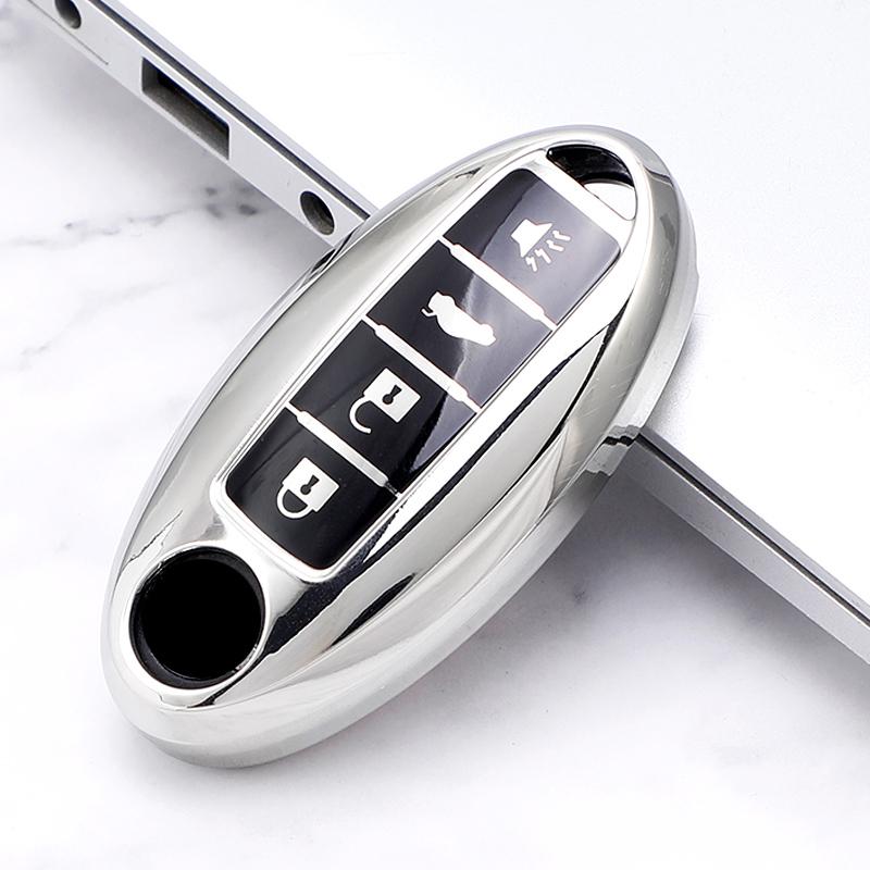 4 Buttons For Nissan Leaf Sentra Sl Murano Maxima Altima Versa Rogue For Infiniti Soft Tpu Key Fob Case Cover Holder Key Shell