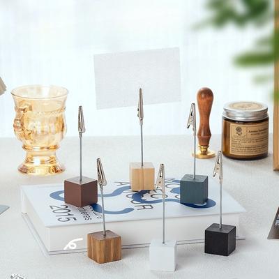 1 Pièce Clip Décoratif en Bois Rétro Simple pour Notes Autocollantes Photos de Bureau Clip Poisson Porte-Cartes Message Luxe