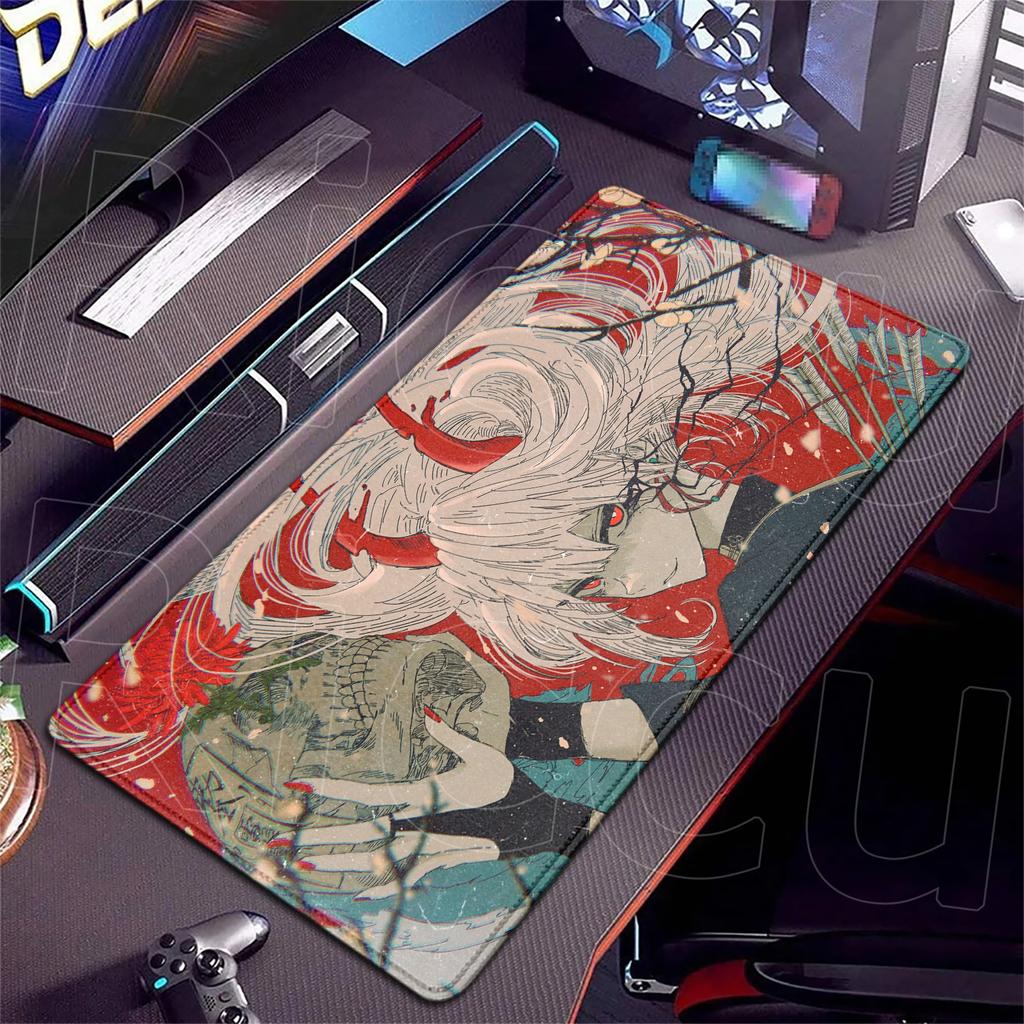 PC accessories 300X600mm XXL Mouse Pad katana Japanese girl Anime Mouse Pads kawaii HD Extended mats Gaming Keyboard Desk mat