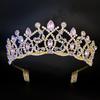 Baroque Crystal Rhinestone Tiara Crown Adjustable Bridal Comb Headpiece for Weddings Prom Queens Photo Shoots Gift-Ready Zircon