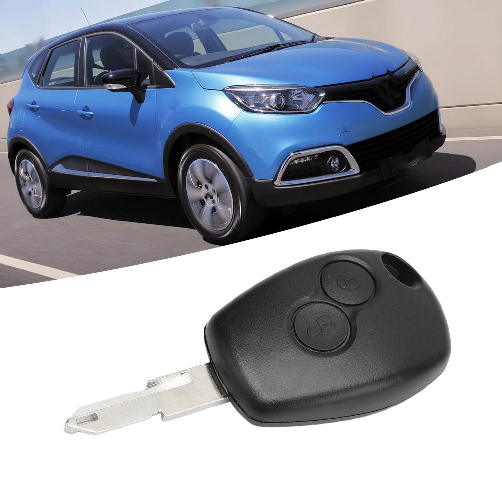 Auto 2-Knopf Schlüsselanhänger Gehäuse Fernbedienungsschlüssel Schale Ersatz mit Schlüsselrohling Passend für Renault 206