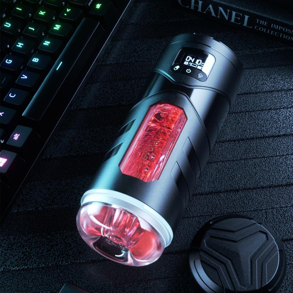 New Digital Display Automatic Heated Sucking Male Vibration Blowjob Masturbation Equipment Machine Sex Toys Adult Goods for Man Masturbators Cup