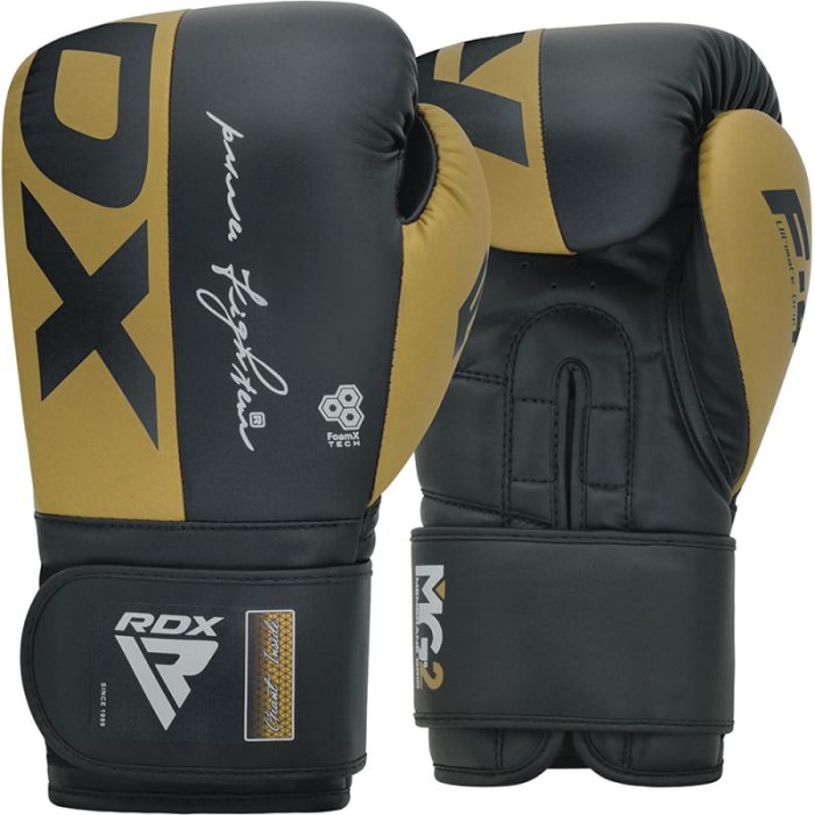 

RDX Boxing Gloves F4 Series 1 Selling Punching Gloves Sparring Velcro Kickboxing Training Practice Japanese Genuine Product [UK No. Brand] (Gold, золотий