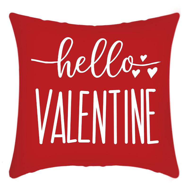 Linen Digital Printing Valentine's Day Cushion Cover Nordic Festival Home Sofa Office Cushion Love Cushion Cover