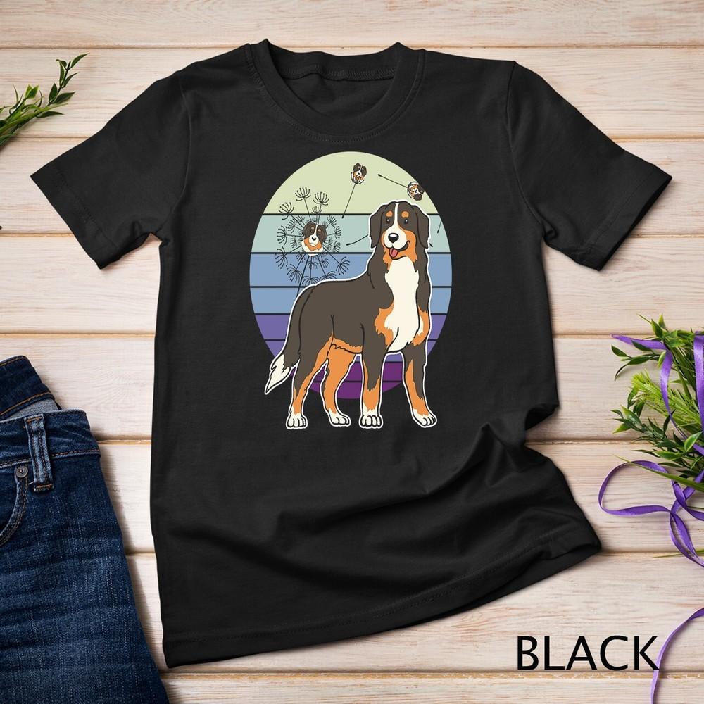 Retro Dandelion Pet Animal Dog Lover Bernese Mountain Unisex T-shirt