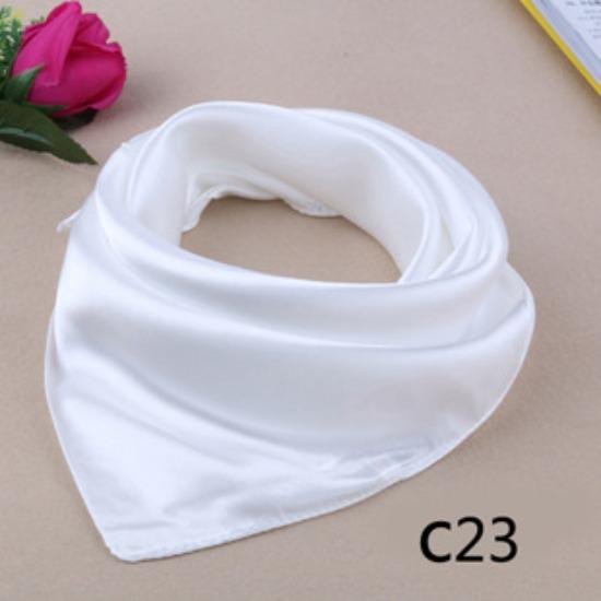 Solid Color Small Silk Scarf Small Square Scarf Women'S Season Professional Decoration Satin Small Gauze Scarf Japan And South Korea