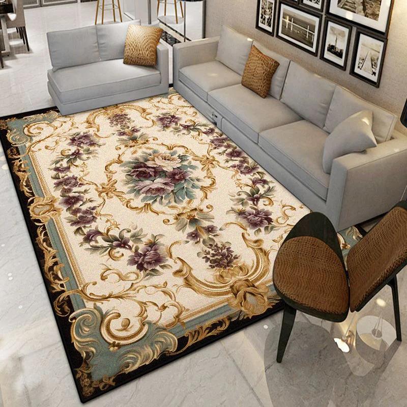 Retro European Style CARPET FOR LIVE ROOM Decoration Bedroom Washable Cloakroom Lounge Rug Non-slip Coffee Tables Mat Floor Mats