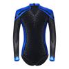 Sparkly Metallic Patchwork V Neck Bodysuit for Men Mesh Long Sleeve Rhinestone Leotard for Latin Ballet Figure Skating Gymnastics Training