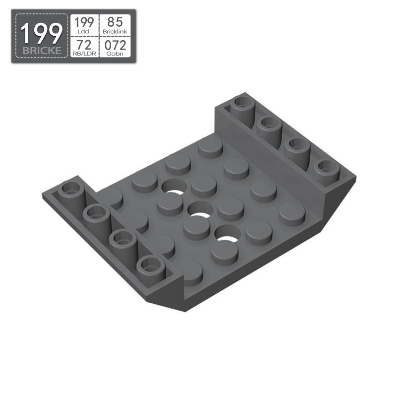 BRICKE 4x6 Brick with Holes, Reverse Slope Surface, Compatible with Lego Sets 60219 & 30283 50g (approx. 11 pcs)