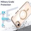 Luxury Magnetic Clear Case for 16E For Magsafe Wireless Charge Shockproof Transparent Cover for 16 15 Pro Max Plus