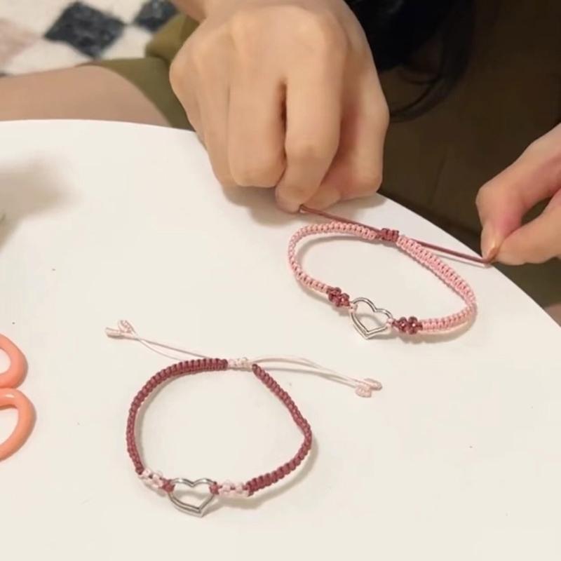Practical Fashion Love Hear Woven Bracelet for Women Hollow Heart Designs Elegant Styles Best Friend Gifts Jewelry