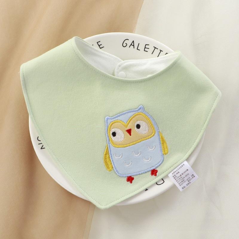 360° Rotating Waterproof Cotton Baby Bib for Ages 0-2