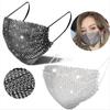 Sexy Face Covering Sparkling Rhinestone Nightclub Music Festival Party Costume Face Mask Women