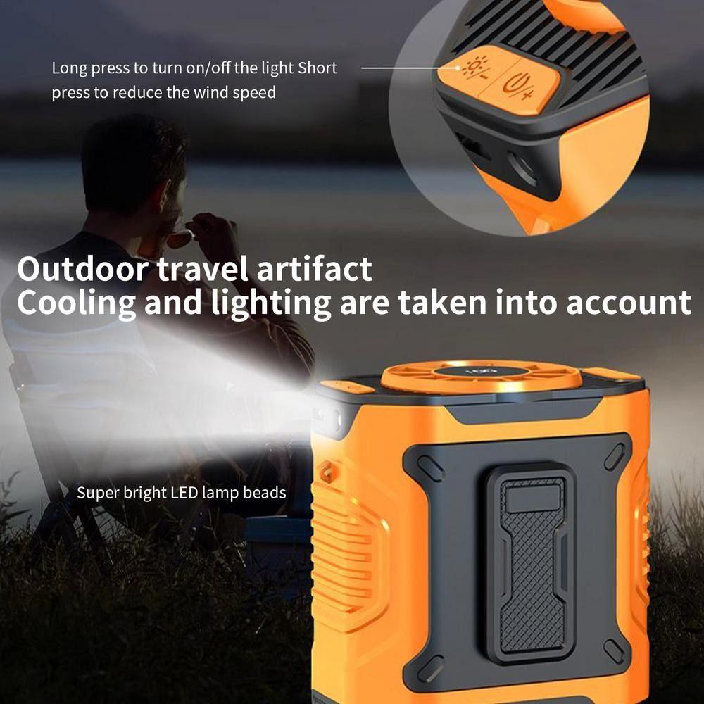 Digital Display Waist Mounted Fan With 100 Speeds Personal Cooling Fan Hanging Neck Fan  Working