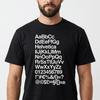 Helvetica Alphabet T-Shirt and Kids Tshirt | Typography Graphic Tee | Black & White