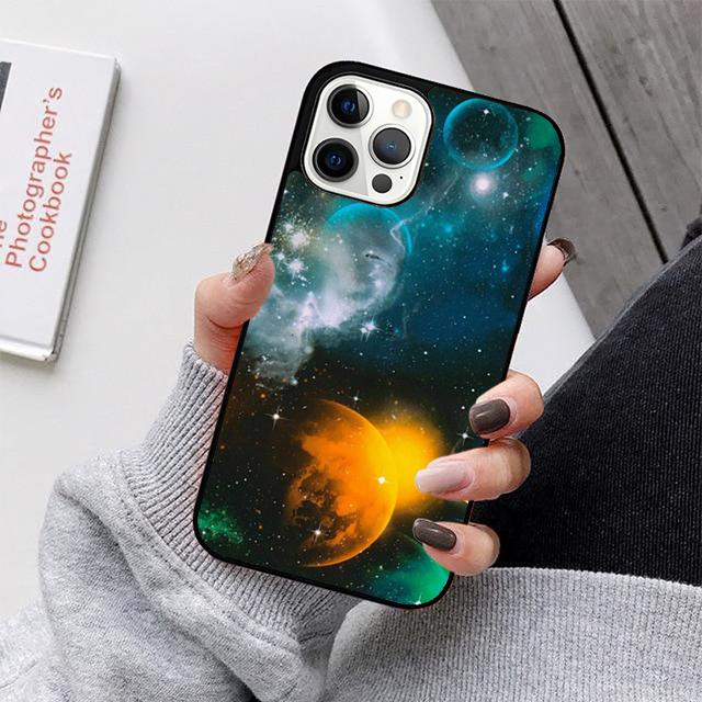 Star Space Moon Night Phone Case For iPhone 17 Air 16 15 14 13 12 11 Pro Max Plus Max Cover Shell