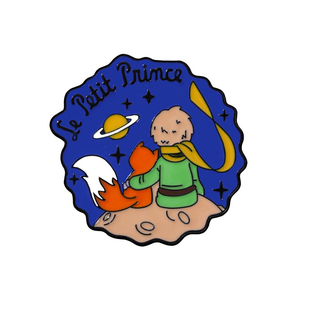 Little Prince Cartoon Badge Creative Star Fairy Tale Cute Brooch Paper Airplane Planet Fashion Accessories