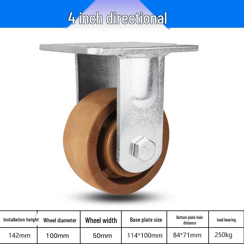 3 to 5 Inch High-Temperature Resistant Swivel Casters with Glass Fiber Bakelite for Oven Carts (Up to 300°)