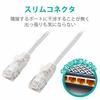 ELECOM LAN Cable CAT6A 7m Nail Break Prevention Connector Soft White LD-GPAY/WH7