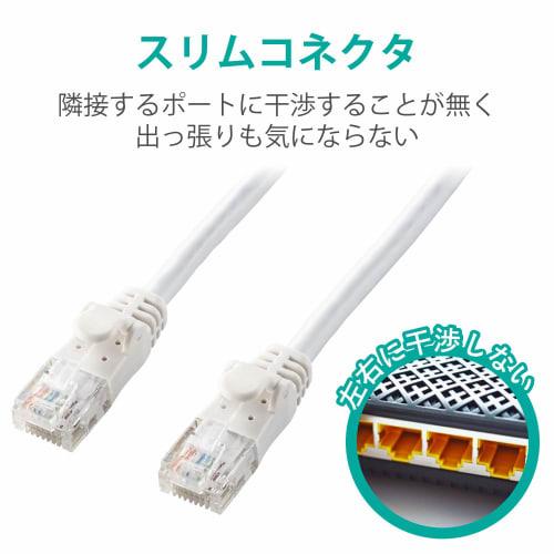 ELECOM LAN Cable CAT6A 7m Nail Break Prevention Connector Soft White LD-GPAY/WH7