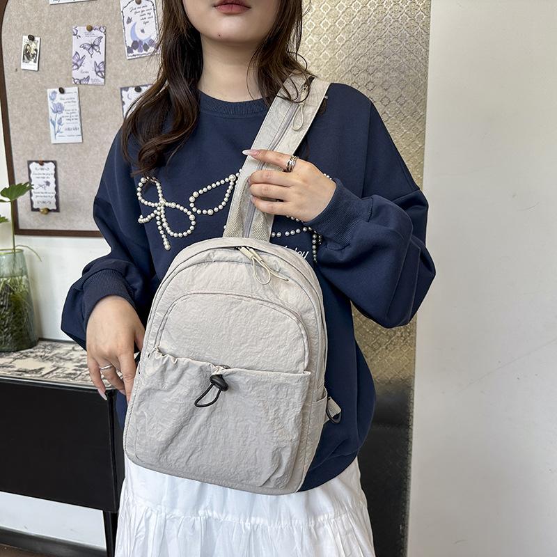 Schoolbag Student Backpack 1011 Autumn New Large Capacity Nylon Bag Casual Simple Backpack College Student Travel Bag