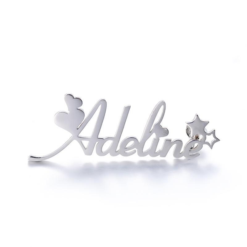 Custom Jewelry High Quality Silver/Gold/Rose Gold Stainless Steel Brooches fashion&Silver Plated жёлтый