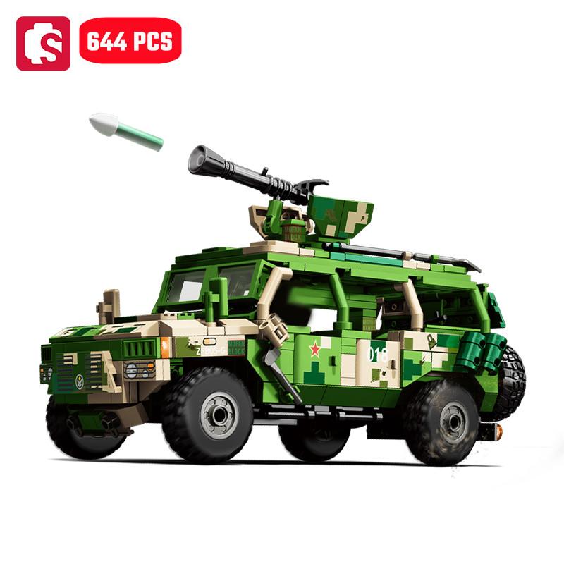 SEMBO Military Series Patrol Vehicle Assemblage Building Blocks MY OWN CREATION Car Construction Collection Ideal for Boys Learning Playthings
