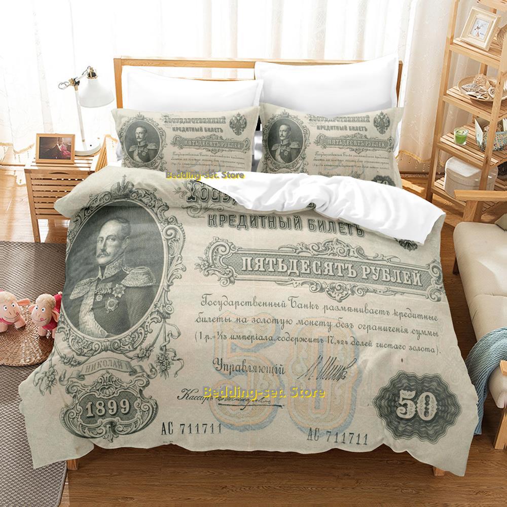 New Money Bedding Set Single Twin Full Queen King Size Bed Set Adult Kid Bedroom Duvetcover Sets Anime Parure De Lit Bed