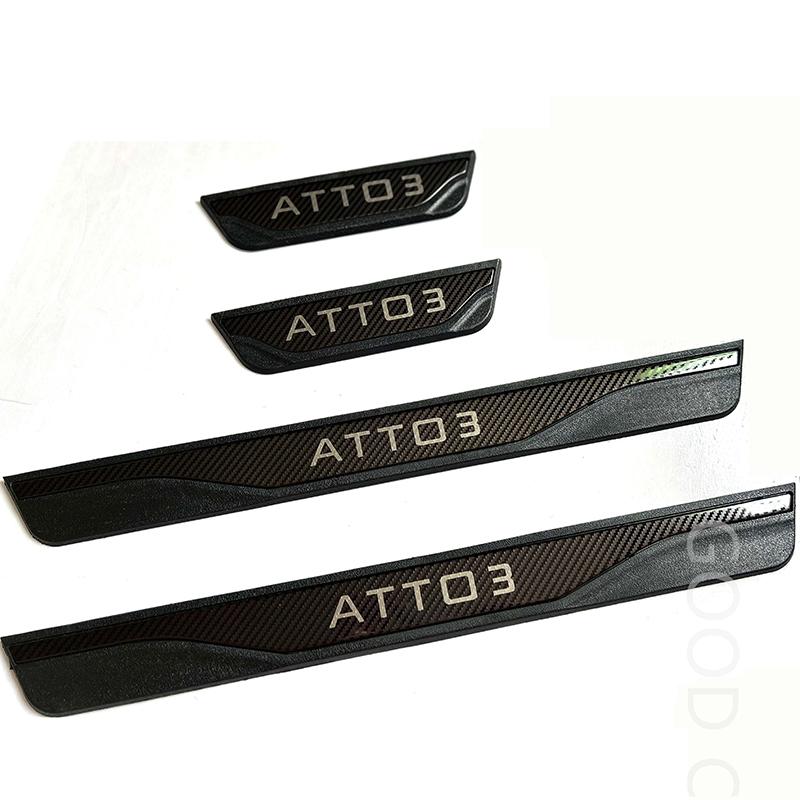 FIT For BYD ATTO 3 ATTO3  Door Sill Scuff Plate Welcome Pedal Stainless Steel Protector Sticker Car Styling