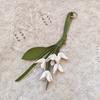 Handmade Flower Pu Keychain Hanger Bag Pendant Lovely Tulip Bouquet Leather Pendant  Women
