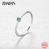925 Sterling Silver Round Gemstone Ring for Women Fashion Wedding Jewelry