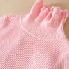 Mädchen Pullover 2023 Neue Winter Kinder Kleidung Kinder Tops Warme Strickwaren Baby Mädchen Rollkragen Pullover