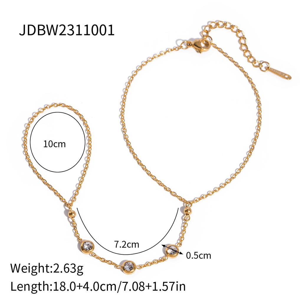 JYL TS Bracelet  Finger-connected Ring Design Unites Hearts & Luck