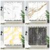 Modern Marble Grain Curtains Set Polyester Home Interior Minimalist Style Living Room Window Curtain Light Blocking For Area Made Of
