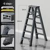 Heavy-Duty Aluminum Folding Ladder: Indoor/Outdoor Telescopic, Double-Sided, Portable.
