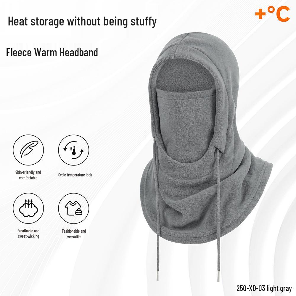 Warm Cycling and Skiing Headgear: Cold-Proof Snood with Neck and Face Protection