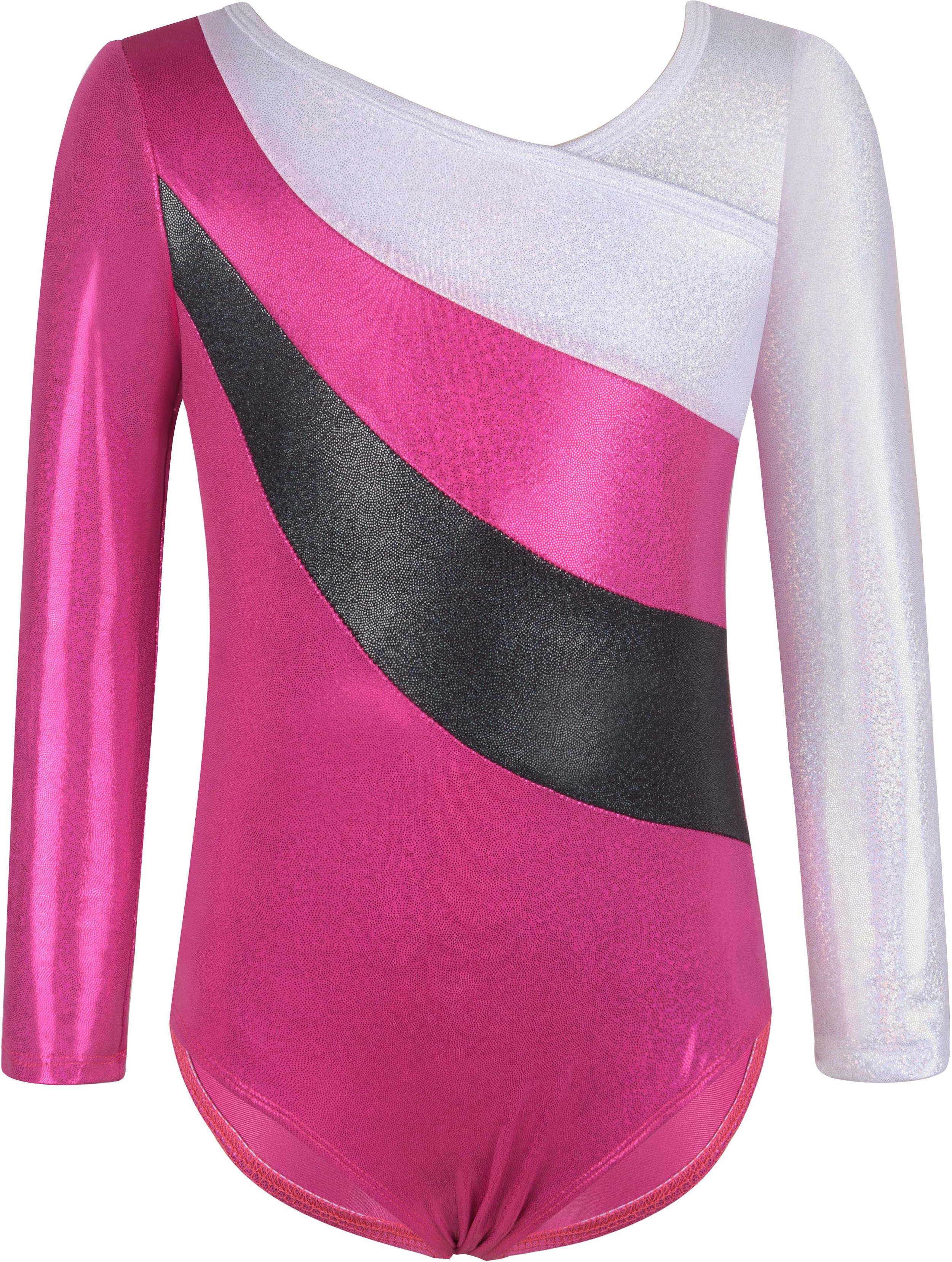 

Гимнастические купальники для девочек, блестящие акробатические танцевальные купальники для детей 2-10 лет M 3-4Y