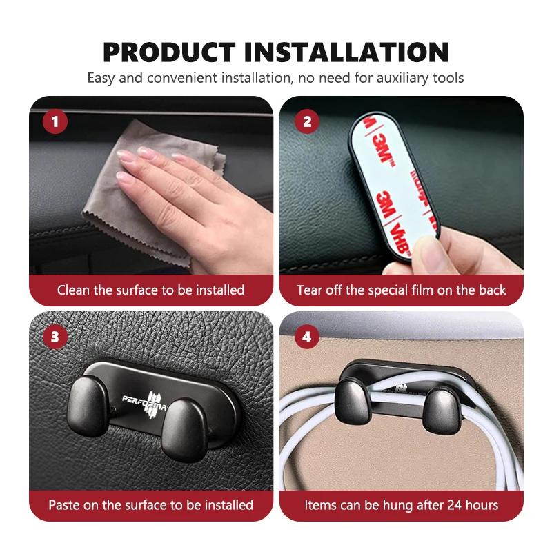 UVGK5 Car Seat Hook Metal Multifunctional Seat Back Storage Holder For BMW Performance M E87 E30 E46 E28 F35 G20 E93 F20 X3 X