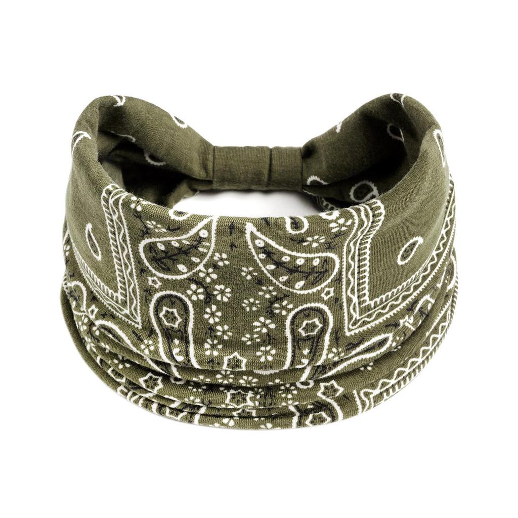 Bohemian Print Yoga Headband - Wide, Sweat-Absorbing Headscarf