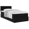 Ottoman Bed with Mattress Black 90 x 200 cm Velvet