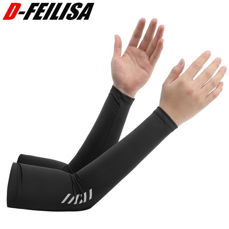 Summer Sunscreen Ice Silk Sleeves Outdoor Sports Cycling Fishing Golf Driving Simple Men's Cold Sleeves