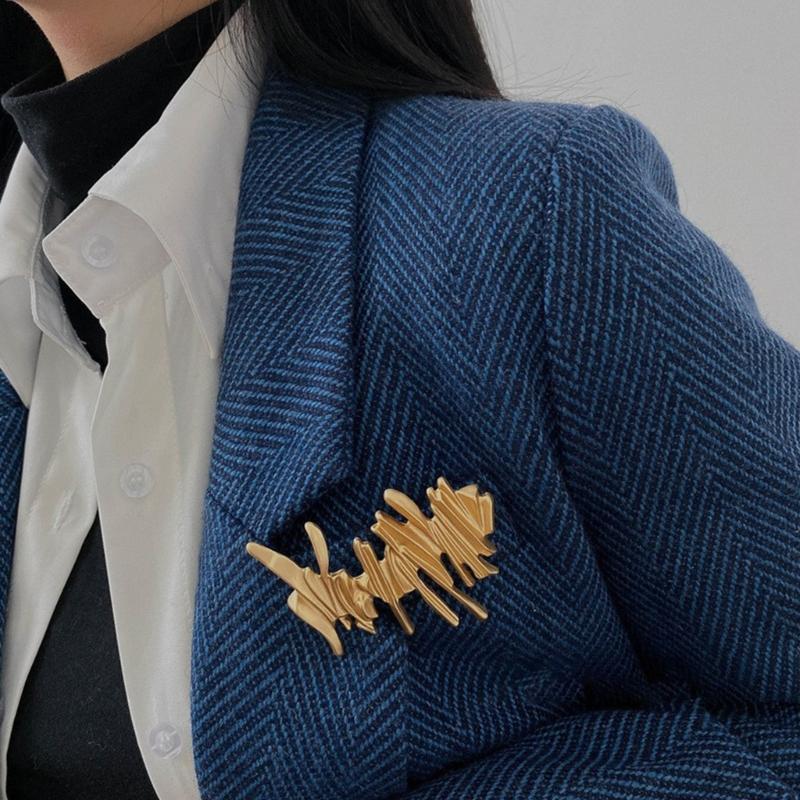 Geometric Metal Brooches Irregular Metal Brooches Geometric Metal Pin Irregular Metal Pins Alloy Material for Woman Girl