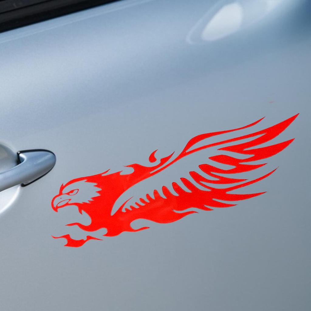 Motorcycle Decals Eagle Design Motorcycle Tank Decals Vintage Reflective Waterproof Self-Adhesive Patch for Vehicles Decoration