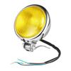 One+lifestyle 4.5" Halogen Bates Custom Motorcycle Headlight (Silver/Yellow)