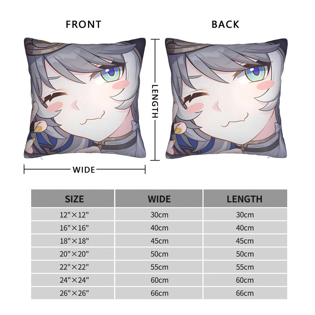 Honkai Star Rail Pillow Cover Comfy Cushion Cover Novelty Pillow Case For Sofa Bedroom Home Decor
