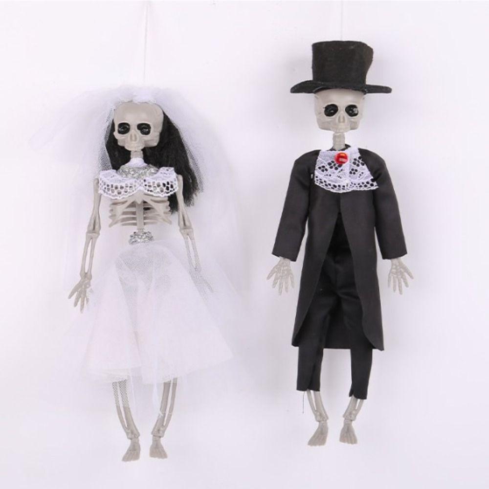 Hanging Ghost Bride Pendant Scary Halloween Decoration Skeleton Ornaments  Haunted House