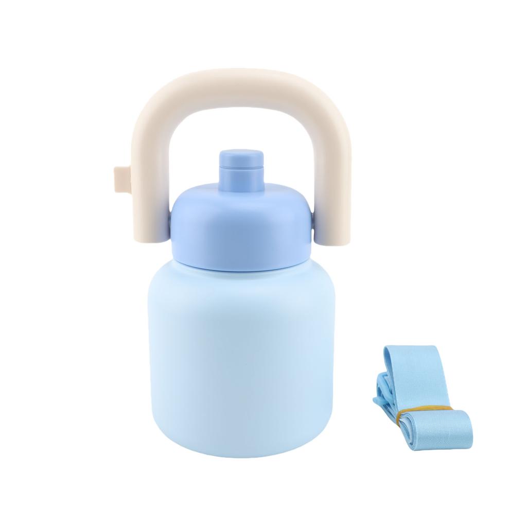 Insulated Water Bottle with Straw And Lid 316 Stainless Steel 1000ml Insulated Water Cup with Handle and Strap for Hot Cold Drink