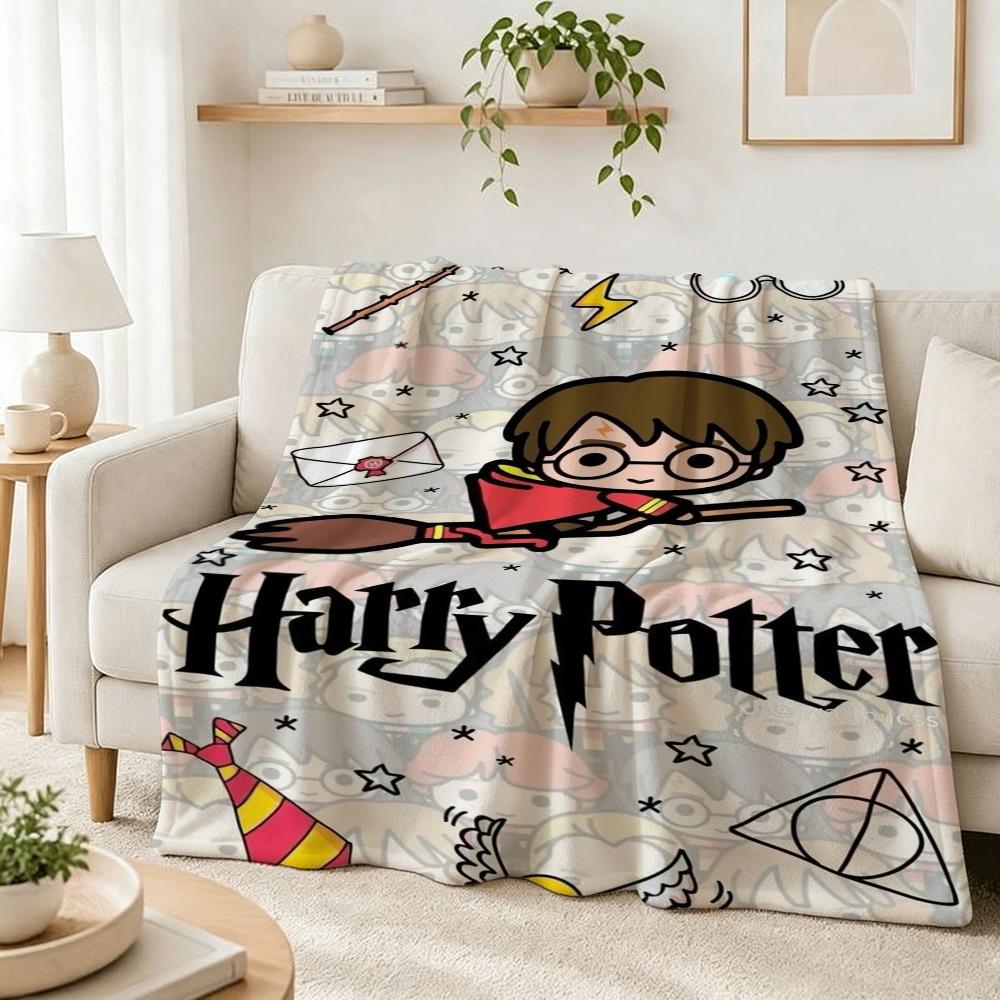 Magic Hermione Theme Printed Blanket Cozy Comfortable Throw Blanket For Living Room Sofa Nap Lightweight Home Decor Great Holiday Gift