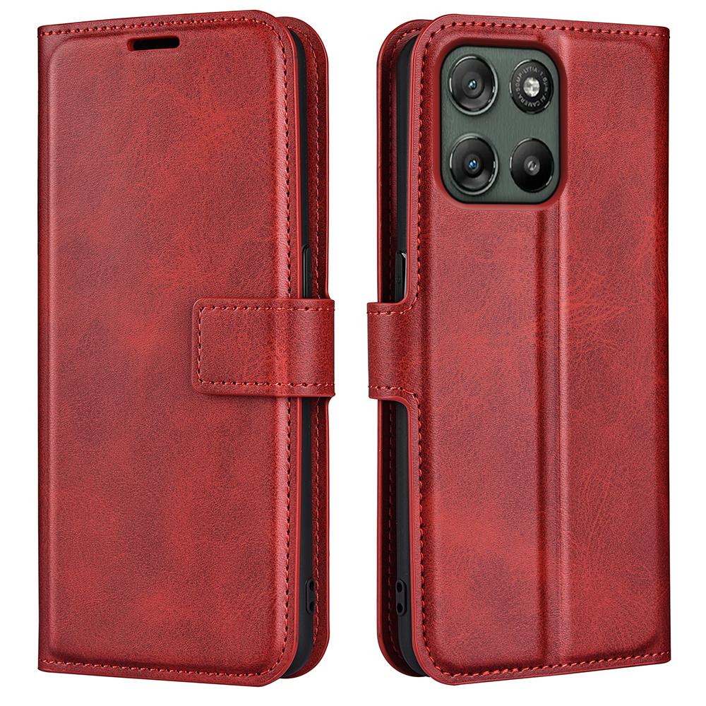 For Motorola Moto G67 Power 5G Stand Case Anti-Scratch Calf Texture Leather Phone Cover
